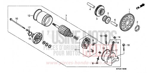 STARTING MOTOR (CRF230F3/4/5/6/7) CRF230F7 de 2007